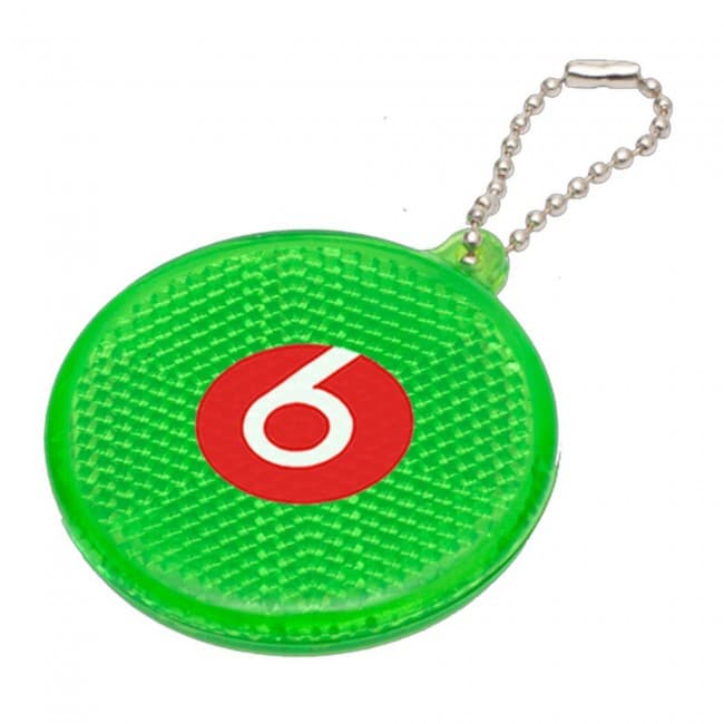 Branded Round Hard reflective Keyrings