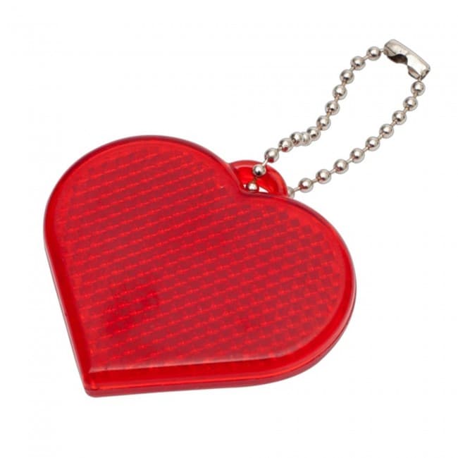 Branded Heart Hard Reflective Keyrings