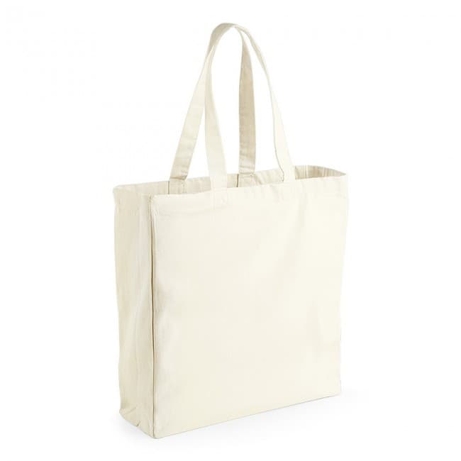 Custom Printed Promotional 10oz Natural Canvas Shopper With Full Gussett - Image 2