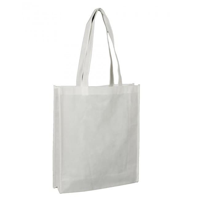 Custom Printed Promotional 80gsm Non - Woven Polypropylene Shopper with Gussett