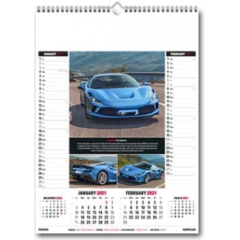 Supercars Memo Wall Calendar