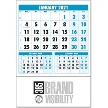 Bold Figure Back Board Calendar