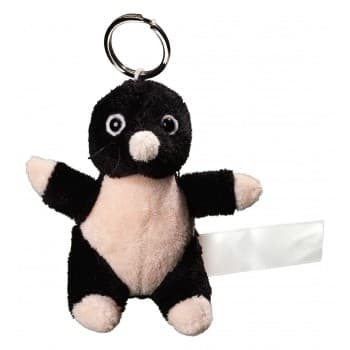 Plush mole with keychain