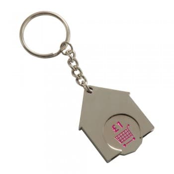 House Shaped Trolley Coin Keyring