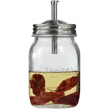 Drizzler mason jar with flip top