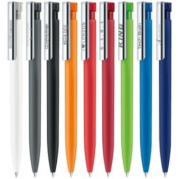 senator Liberty Soft Touch ball pen with metal clip