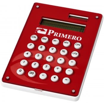 Cyrus calculator with full-colour branding