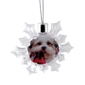 Clear Snowflake Christmas Tree Ornament