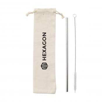 ECO RVS Straw Set metal straw