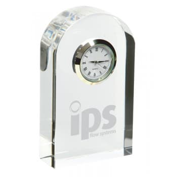 Optical Crystal Glass Arch Clock