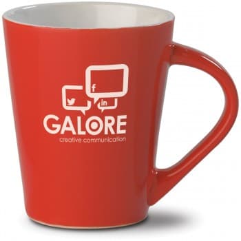 Bright red 'Nice' mug 250ml