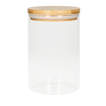 Glass Storage Jar With Bamboo Lid 1.6L