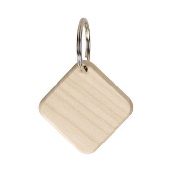 Square Maplewood Keyring