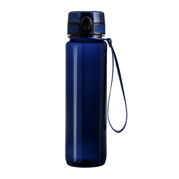 Dark Blue Plastic Sports Bottle