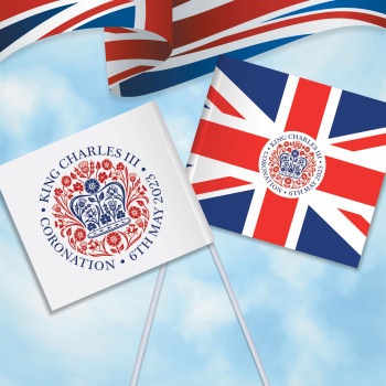 Promotional Coronation Handwaving Flags