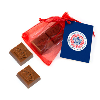 Branded Mini Cuboid Coronation Chocolate Bag