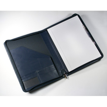 Malvern A4 Zipped Folder In Navy