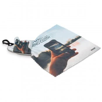 Microfiber cloth keyring, 150x150mm