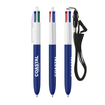 BIC 4 Colours Soft With Lanyard Screen Printing