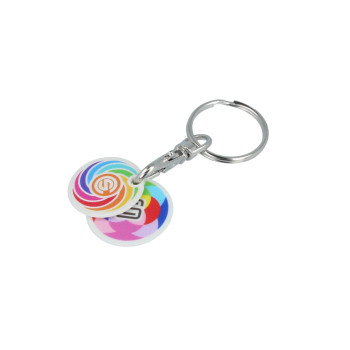 Multi Euro Trolley Coin Keyring