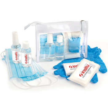 Emergency Breakdown Kit in a Clear PVC White Trim Bag