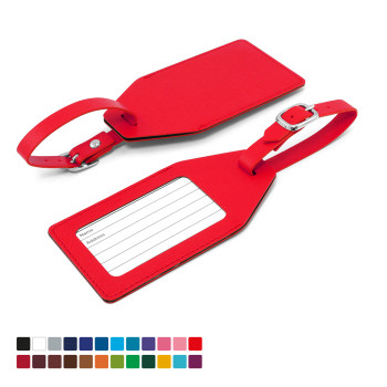 Angled Luggage Tag In Belluno Vegan PU