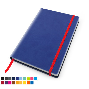 Torino Vegan soft Touch Casebound Notebook With Elastic Strap