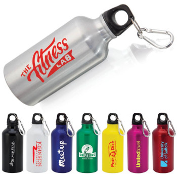 Aluminium Bottle With Carabiner Lid Mento 400ml