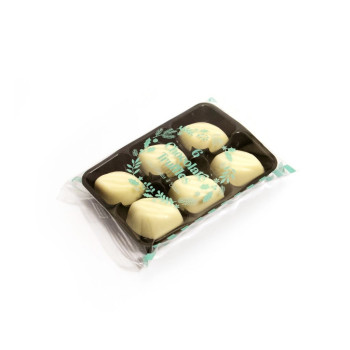 Winter Flow Wrapped Tray White Cookies & Cream Chocolate Truffles x6