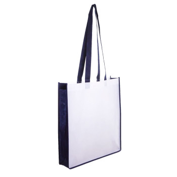 Non Woven Bag With coloured Gusset