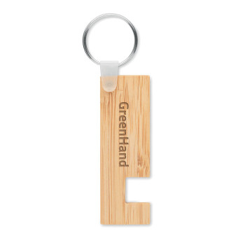 Bamboo Stand And Key Ring