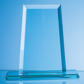 19cm x 13.5cm x 15mm Jade Glass Tapered Rectangle Award