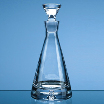 0.37ltr Handmade Bubble Base Pyramid Decanter