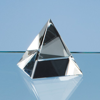 5cm Optical Crystal 4 Sided Pyramid