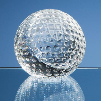 8cm Optical Crystal Golf Ball Paperweight