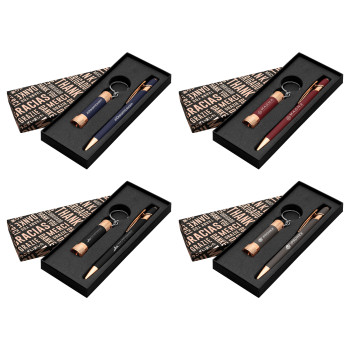 Prince Softy Rose Gold Pen & Torch Gift Set Thank you Box