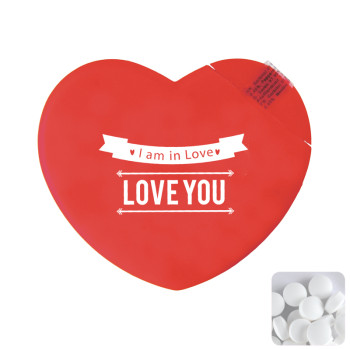 Heart Mint Card With Sugar Free Mints