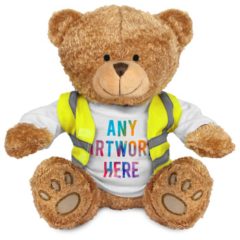 Edward I Soft Toy Teddy Bear In Hi Vis Jacket