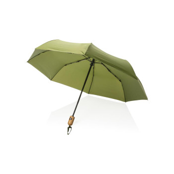 Impact Aware Rpet Bamboo Auto Open/Close Umbrella 21"