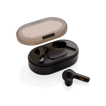 Light Up Logo Earbuds In Charging Case