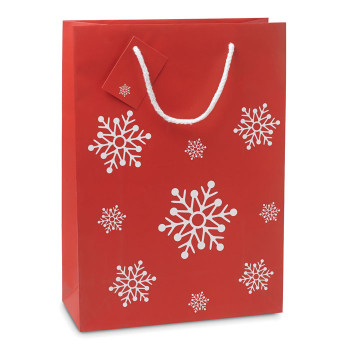 Snowflake Pattern Gift Paper Bag Large