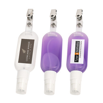 Purple Alcohol Free Antibacterial Hand Sanitiser on a Clip (50ml)