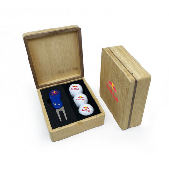 Mini Hinged Magnetic Bamboo Flix Lite Golf Presentation Box