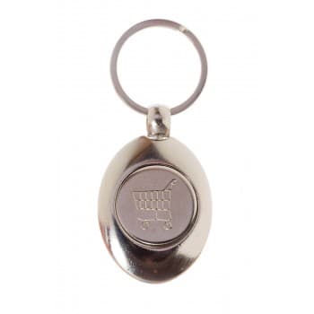 Metal Trolley Coin Keyring