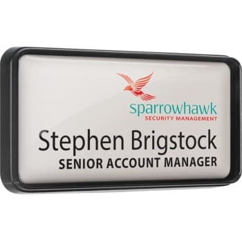 Personalised plastic framed name badges