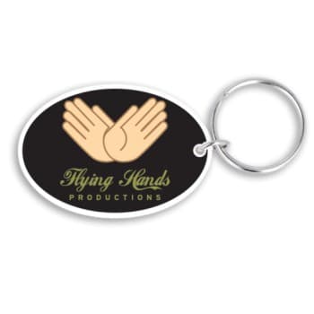 50mm Oval Keyring