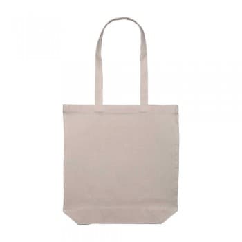 Promotional 8oz  Natural Canvas Shopper with Bottom Gussett