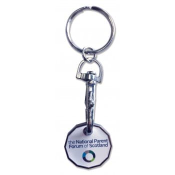 Trolley Coin Keyring - Printed - 1 Side