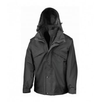 Result 3-in-1 Waterproof Zip and Clip Fleece Lined Jacket