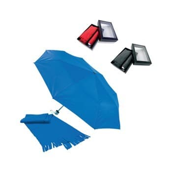 Compact Umbrella & Scarf Set